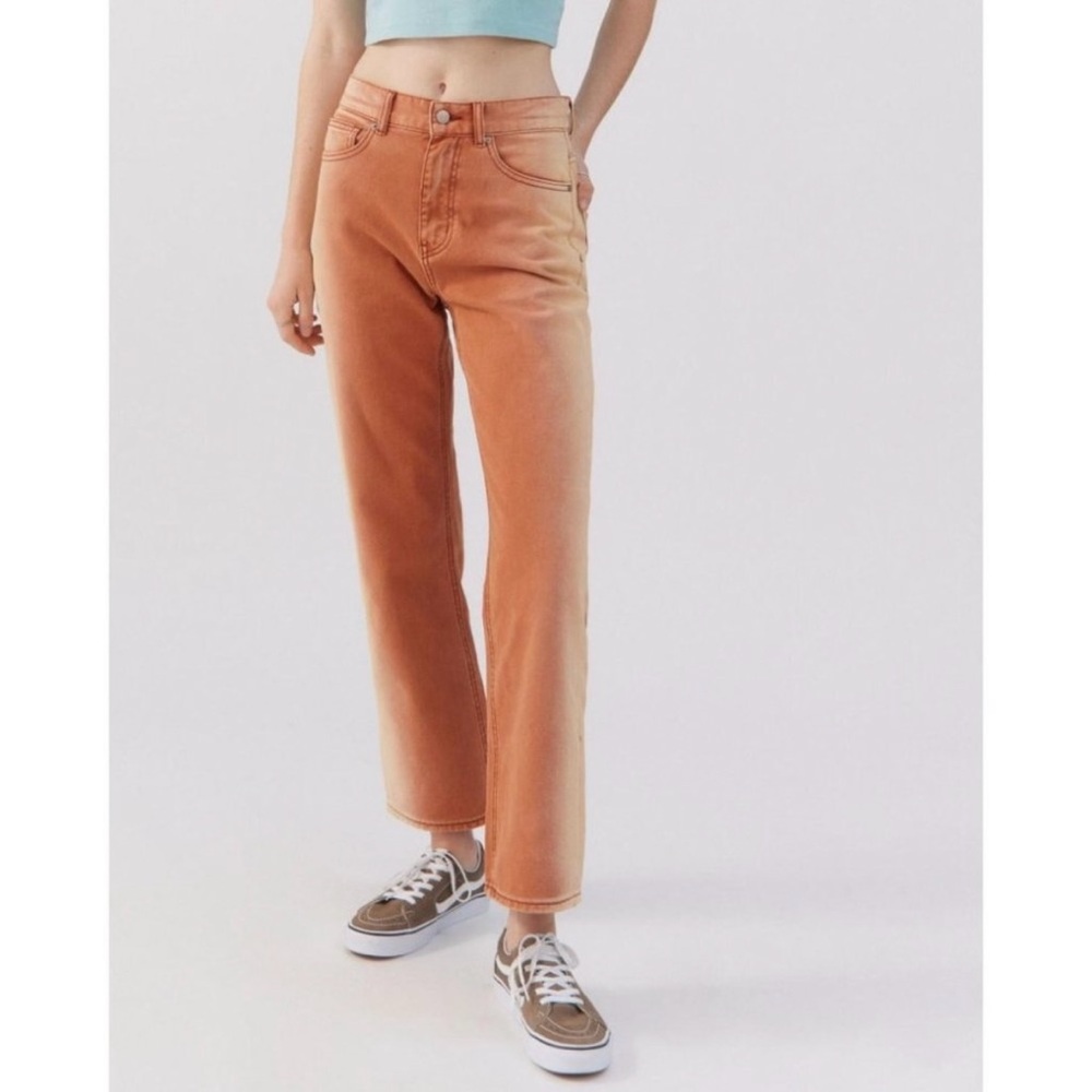 BDG Urban Outfitters Brown Ombré Straight Leg Cowboy Jeans Size 25 Festival Boho